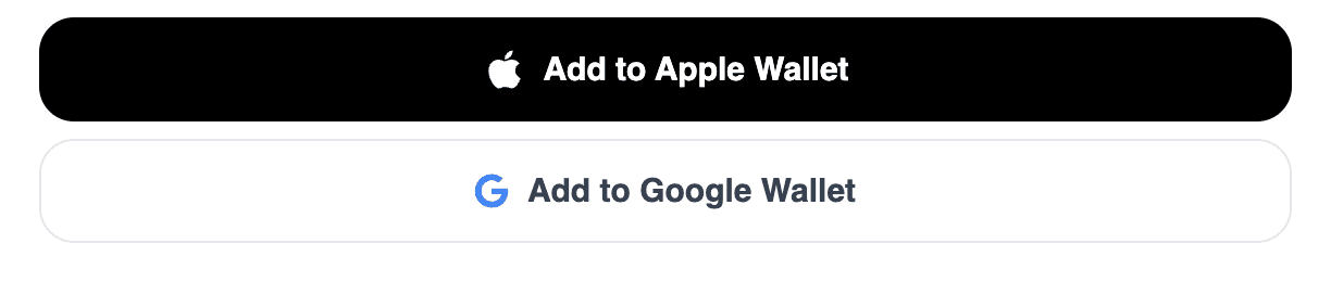 Member portal My QR screen showing the Add to Apple Wallet and Add to Google Wallet pass buttons under the loyalty QR code.
