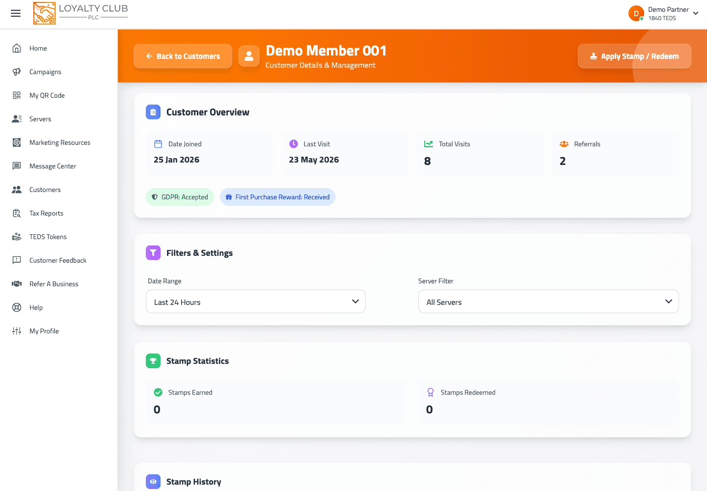 Partner portal Promotion Designer screen showing a boutique workshop reward campaign.